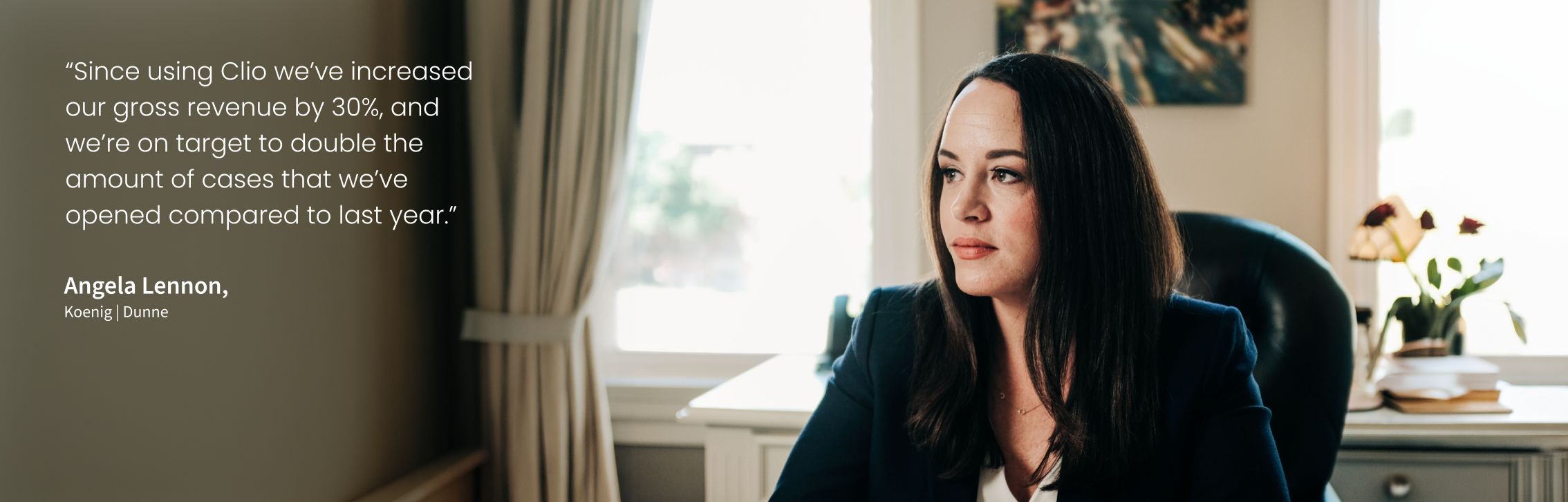 Clio customer Angela Lennon, Koenig | Dunne