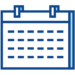 Calendar icon above a list of employee flexibility benefits, including hybrid work and parental leave.