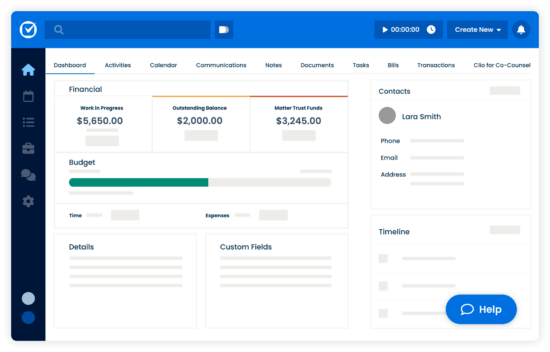 canada case management matter dashboard 2