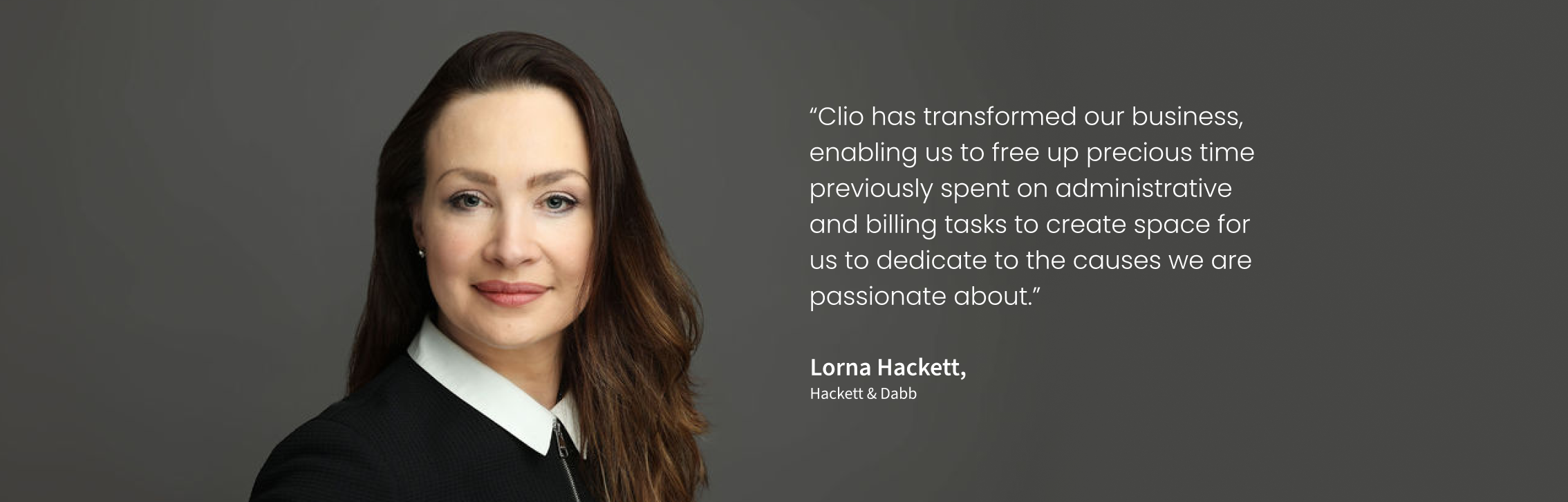 Clio customer Lorna Hackett, Hackett & Dabb