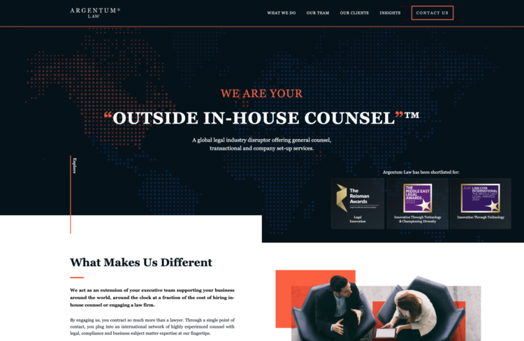 Argentum Law website