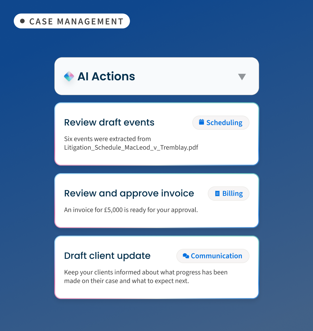Clio Manage NA Manage Keep your firm organized and on track