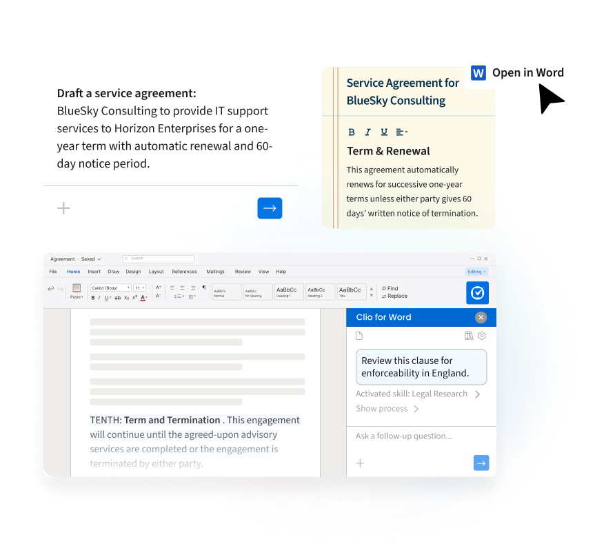 UK Clio Word Documents you can defend.