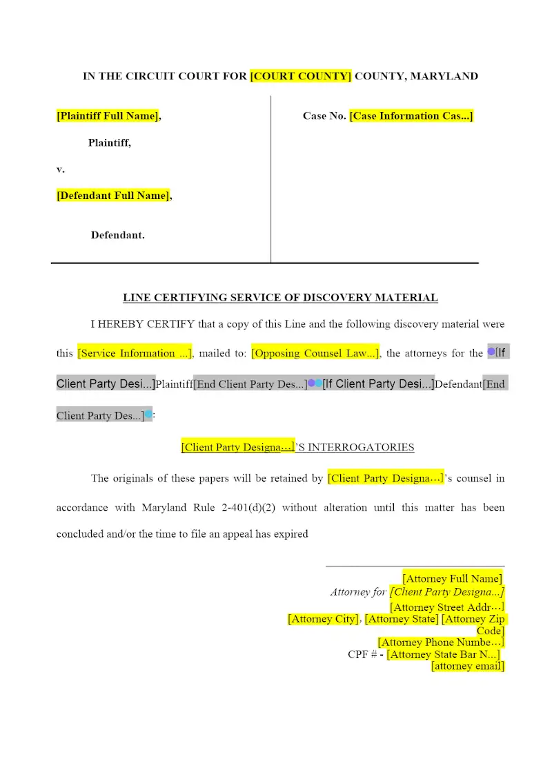 Form Interrogatories - Product Liability