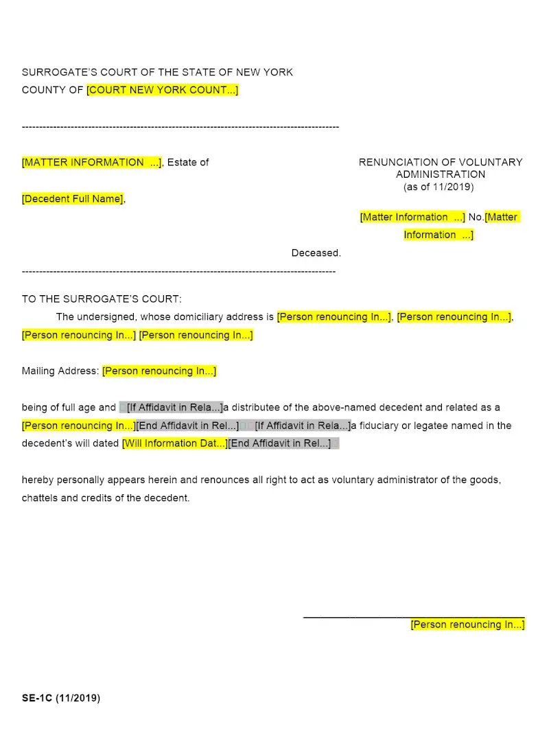 Renunciation of Voluntary Administration