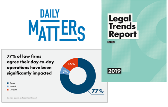 Clio has a variety of resources including the Daily Matters Podcast and the Legal Trends Report
