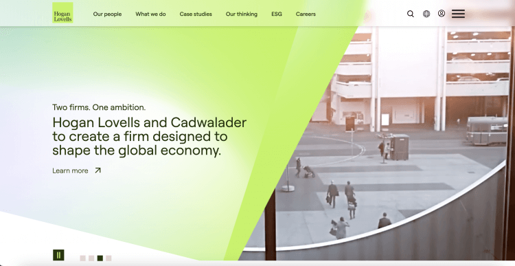Hogan Lovells, best law firm website