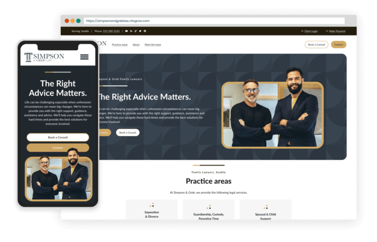 Clio Grow Website Builder: Best solo attorney websites