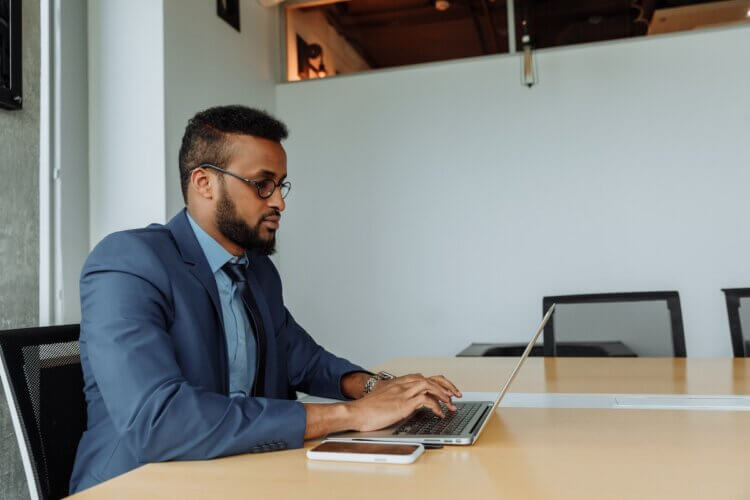 A lawyer prepares for voir dire at his desk