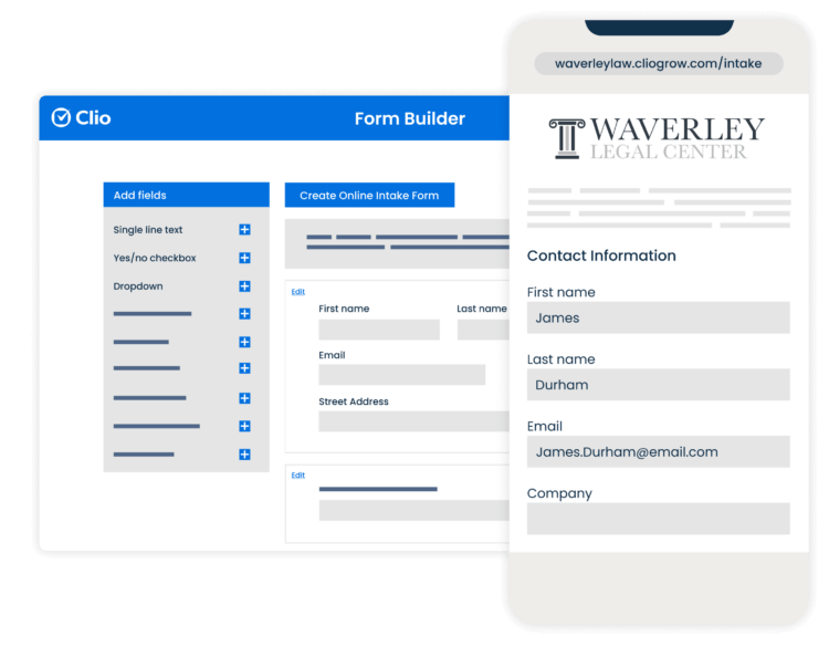 Client Intake Form Builder + Mobile Client Intake