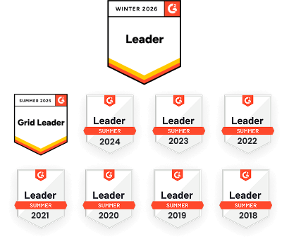 Clio Legal Practice Management review page - Compare Clio's G2 Leader badges