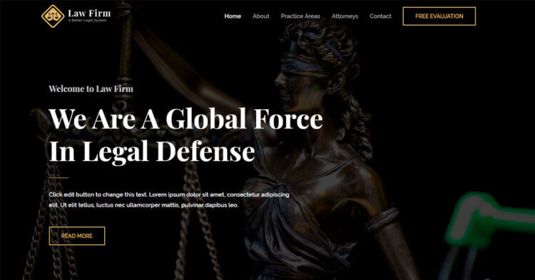 Astra law firm website template - Wordpress