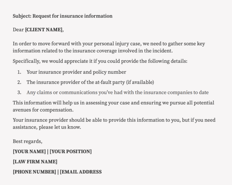 Email template Authorization request