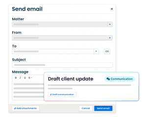 Clio Manage NA Manage AI Prospect Keep clients informed at the right moment
