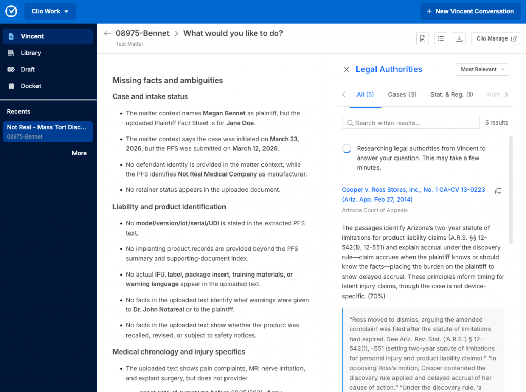 Clio Work screenshot