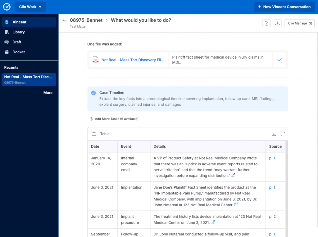 Clio Work screenshot