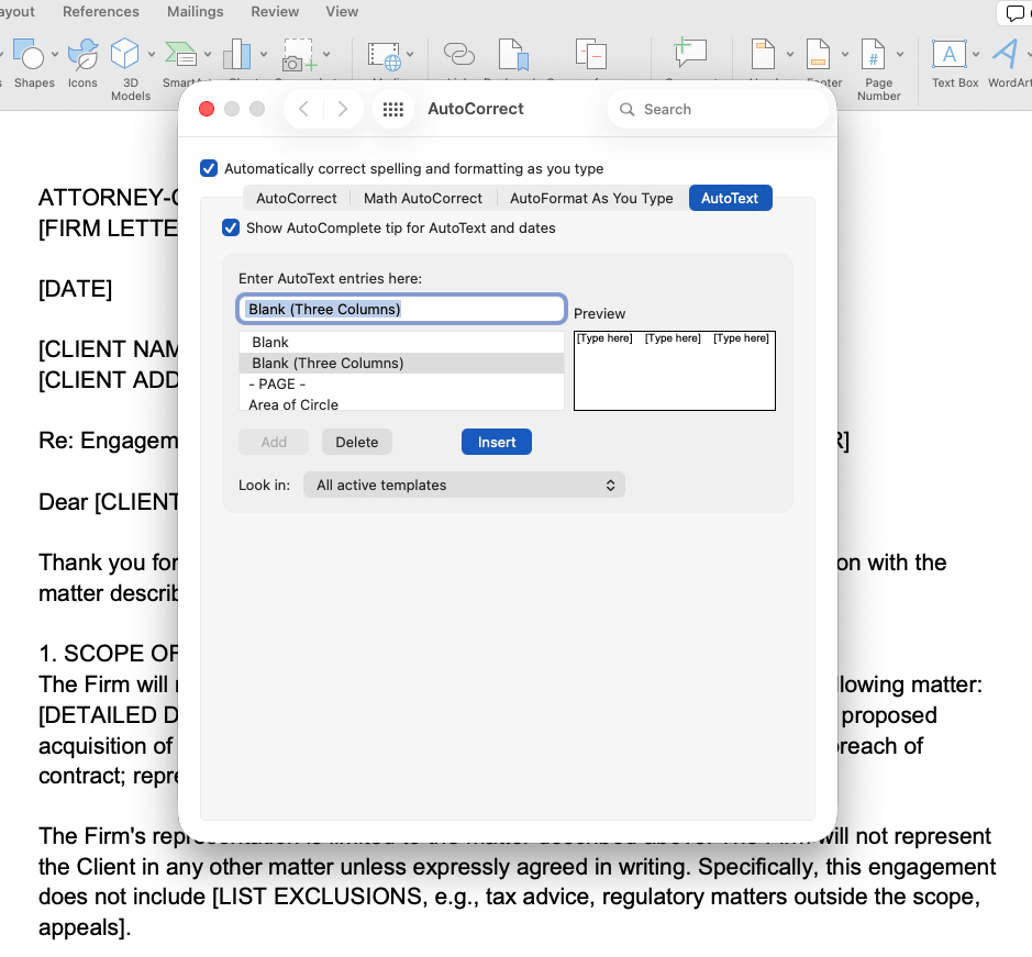 Microsoft Word AutoText for Lawyers: How to Use & Fix Issues