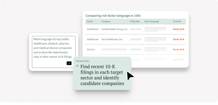 Comparing risk factor language in 10Ks