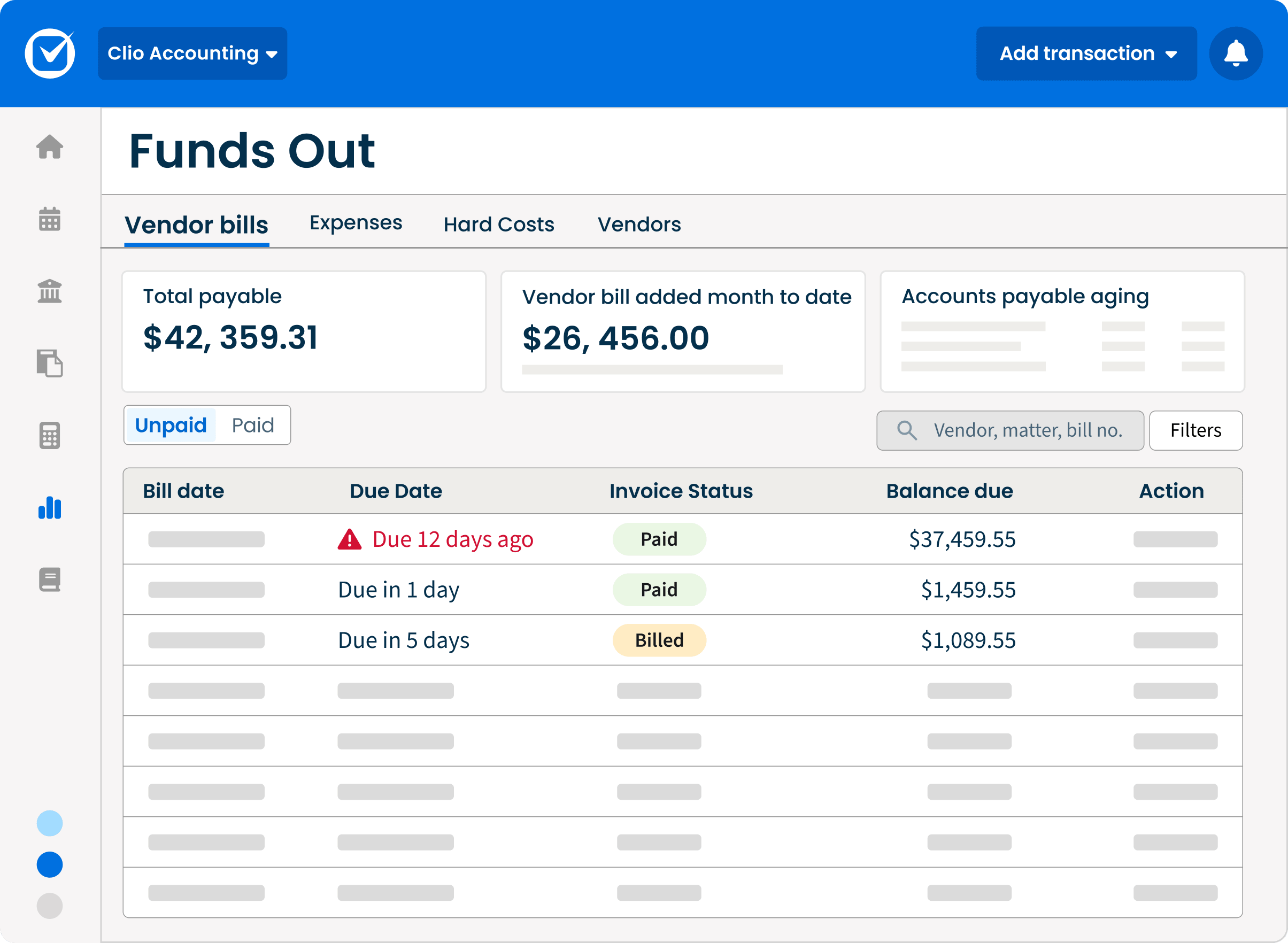 Manage all your vendor bills in one place