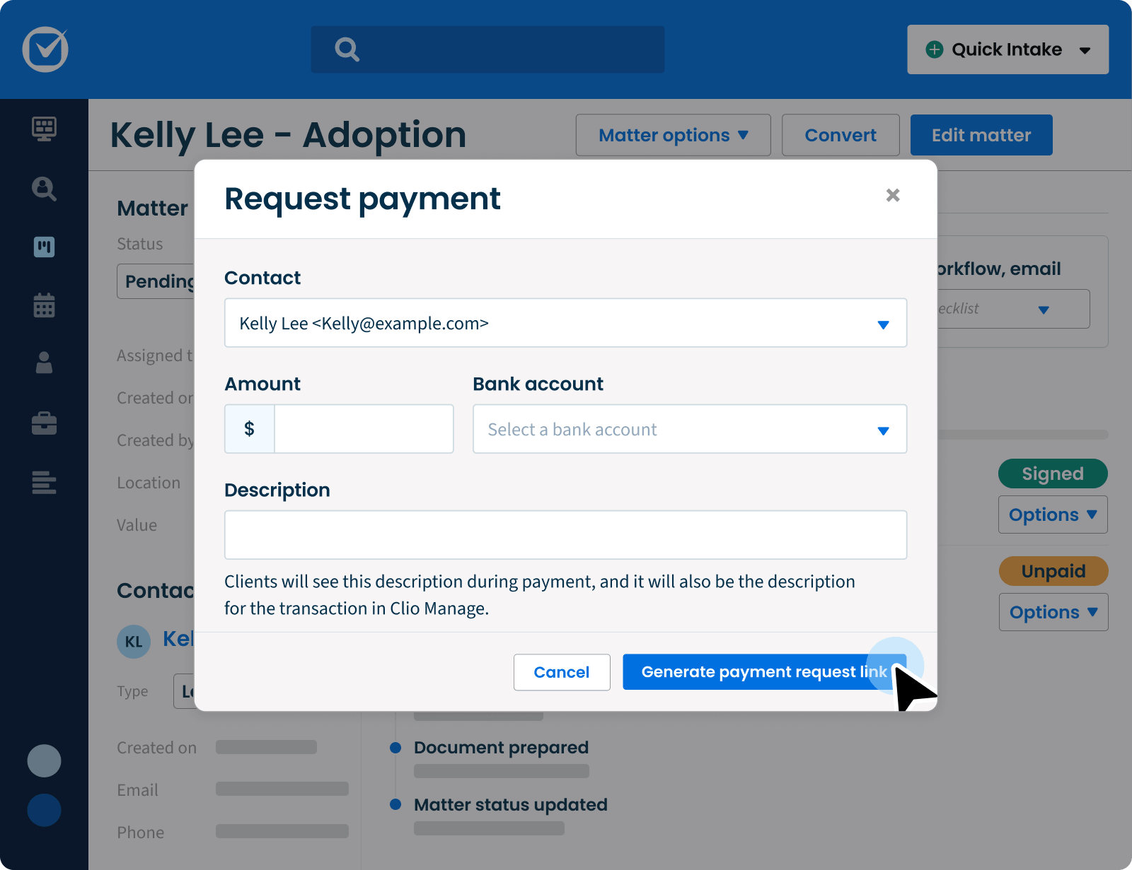 Payments in Grow Request Payment