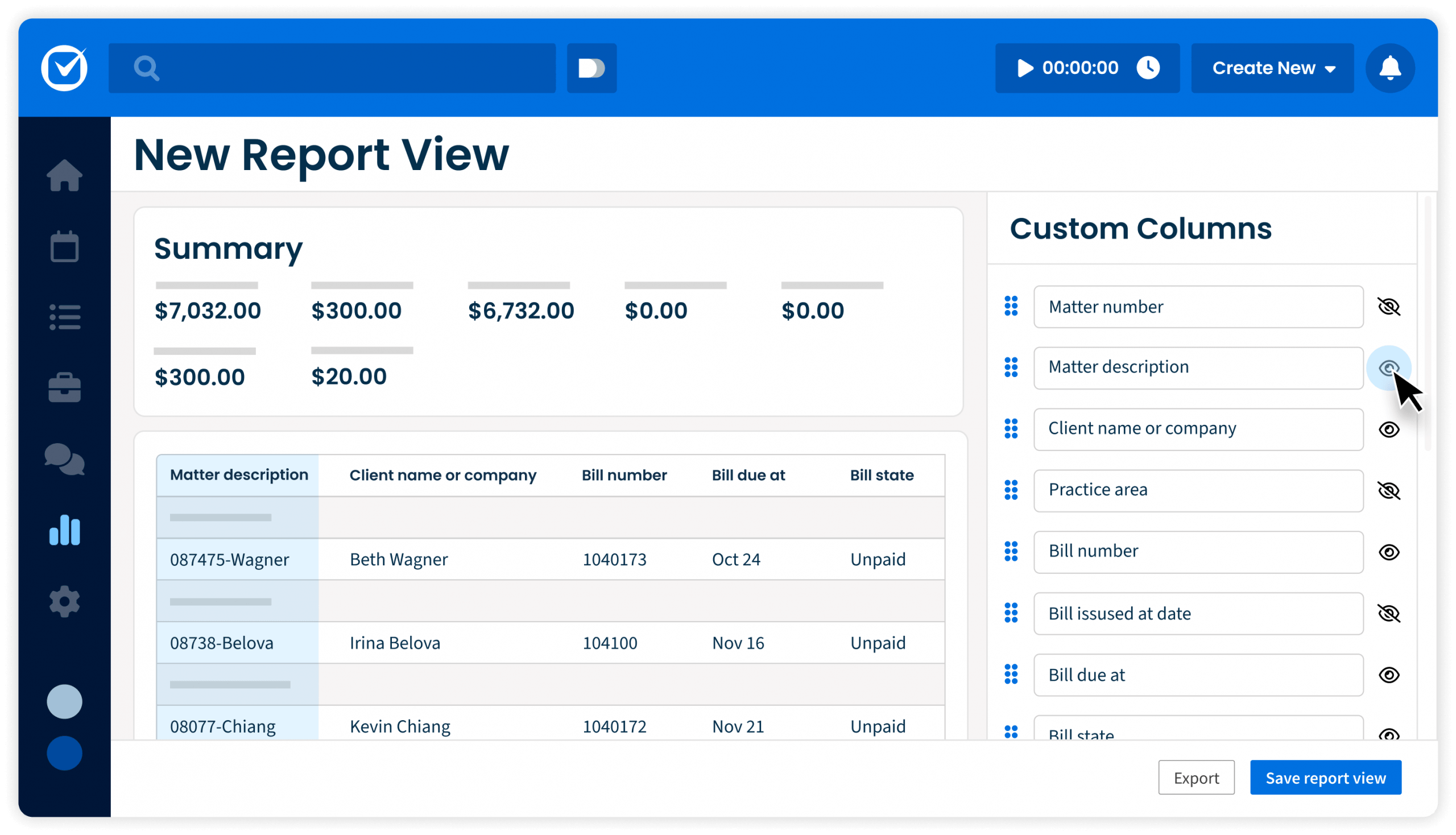 Clio Manage Custom Reports